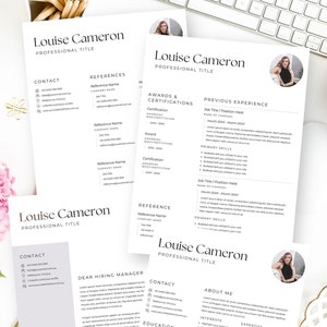 Professional Job Resume | Simplistic Resume Template | Resumes For Creatives | Simple Resume, With Cover Letter, Canva