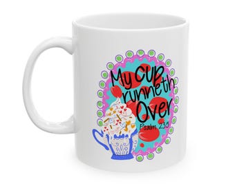 Caneca Mandala Floral Coração | Xícara de Café de Cerâmica