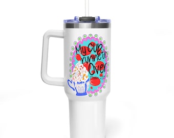 Copo térmico "My Cup, Summer Lover" | Copo térmico a vácuo de 1,2 litro