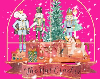 Moletom de Natal Quebra-Nozes DTF digital, sublimação de inverno para férias, suéter de Natal, pulôver festivo, Papai Noel, blusa de rena