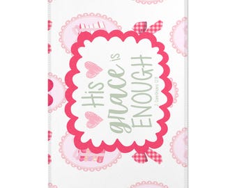 Tapete "This Grace Is Enough" | tapete devocional rosa com coração em formato de concha