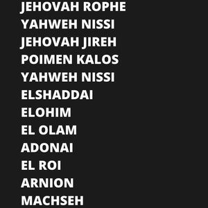 Names of God | Digital File | PNG
