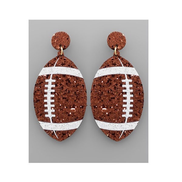 Leather Football Earrings With A Free Cut File - Clumsy Crafter