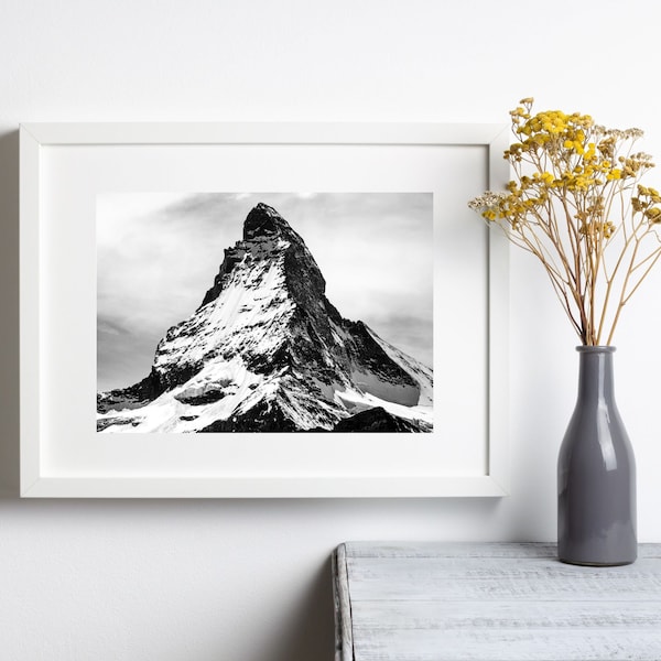 Digital Print | Mountain with snow | Zermatt, Schweiz Switzerland