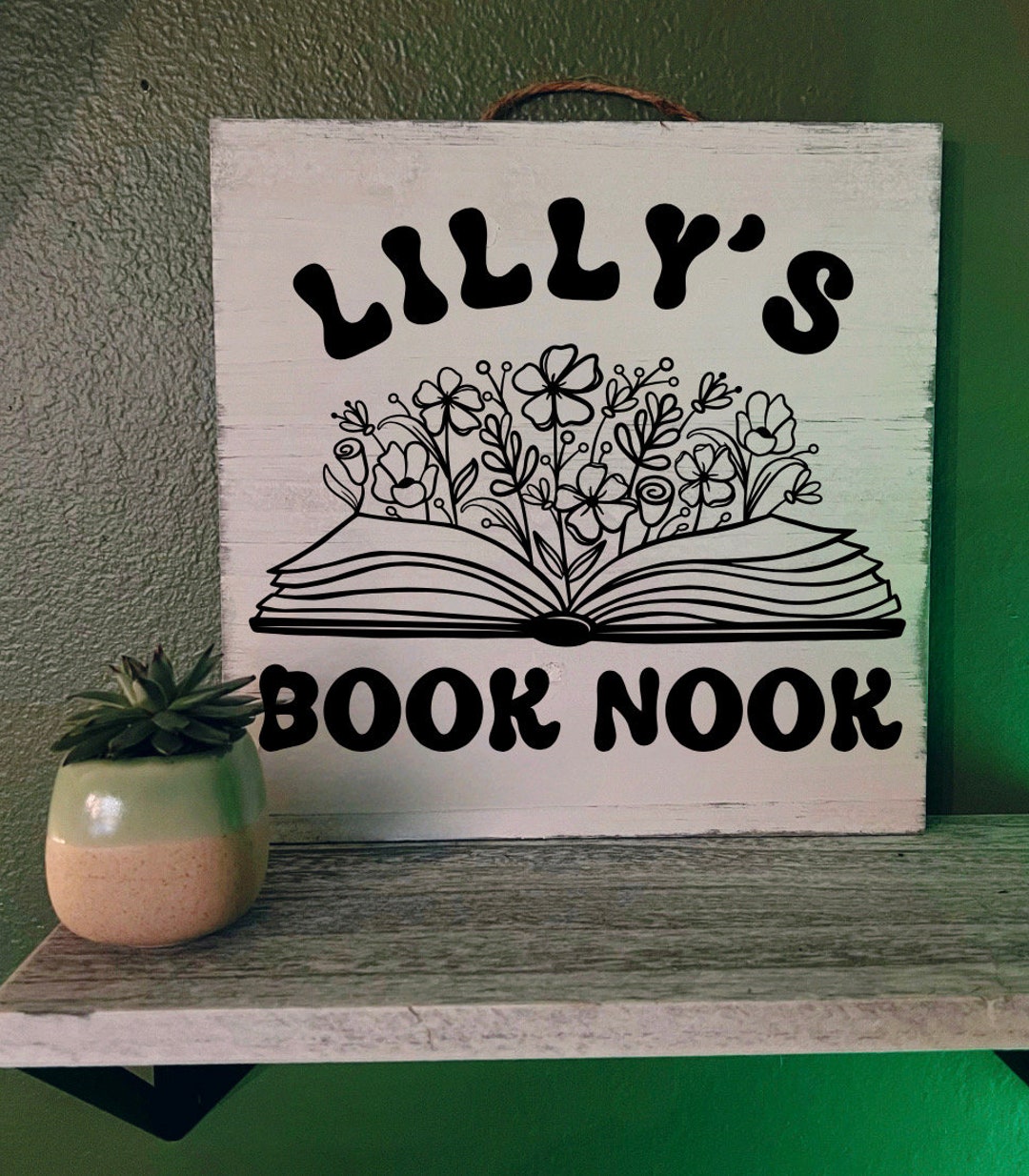 Custom Book Nook Sign Book Nook Sign Reading Room Sign Etsy