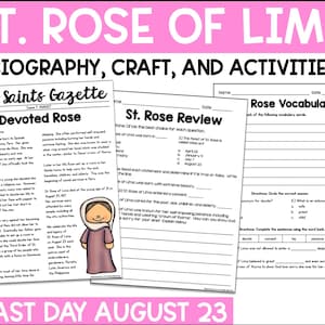 St. Rose of Lima Biography & Activities