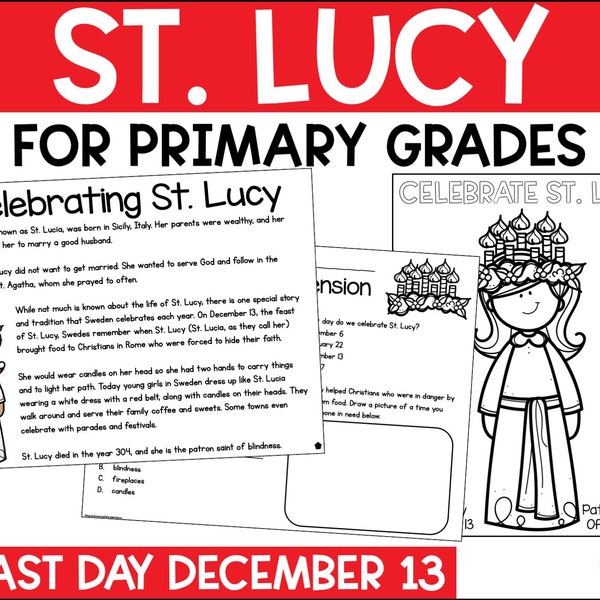 St. Lucy Activities for Primary Grades (St. Lucia)