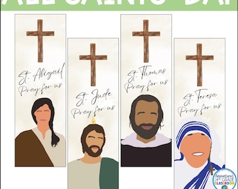 Marcadores de santos católicos para la festividad del Día de Todos los Santos