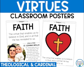 Theological and Cardinal Virtues Posters
