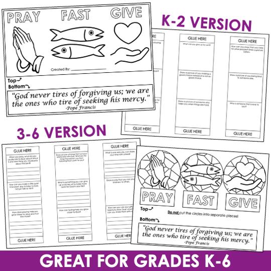 Lent & Ash Wednesday Coloring Craft Catholic Writing Reflection ...