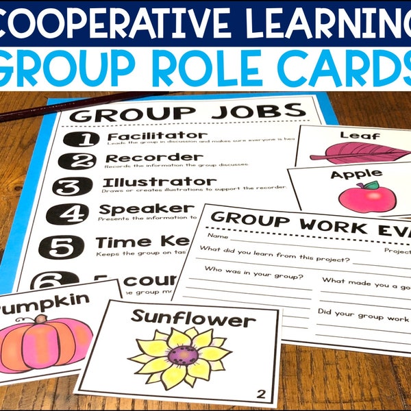 Cooperative Learning Group Role Cards