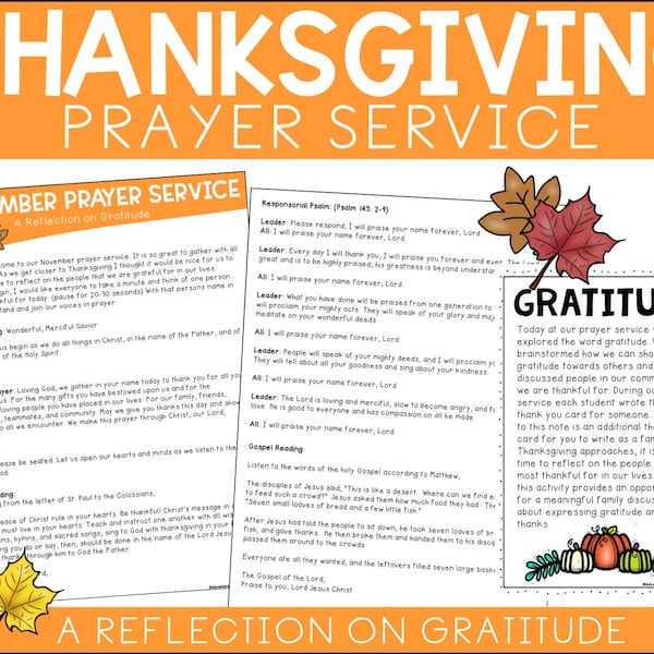 Thanksgiving Prayer Service | Catholic School