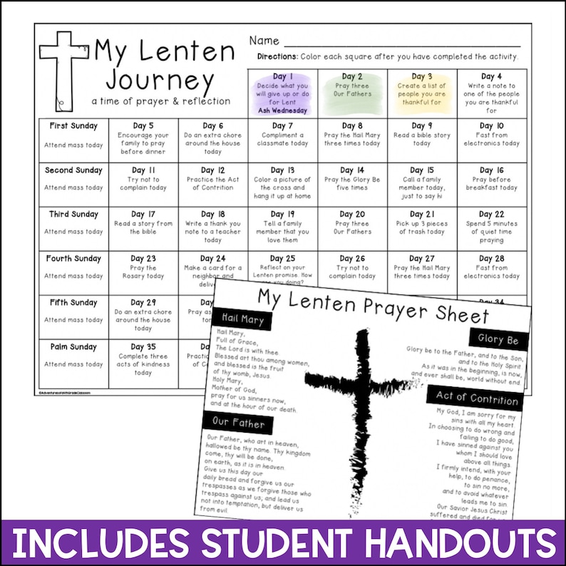 Lent Bulletin Board Catholic Etsy