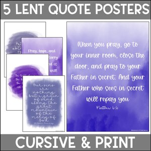Lent Posters | Classroom Decor - Etsy