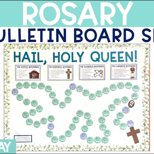 Rosary & Mary Bulletin Board Set | Catholic