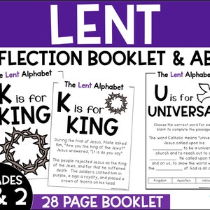 Lent | Reflection Booklet & Alphabet | Grades 1 and 2