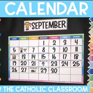Classroom Calendar Set | Catholic | Decor