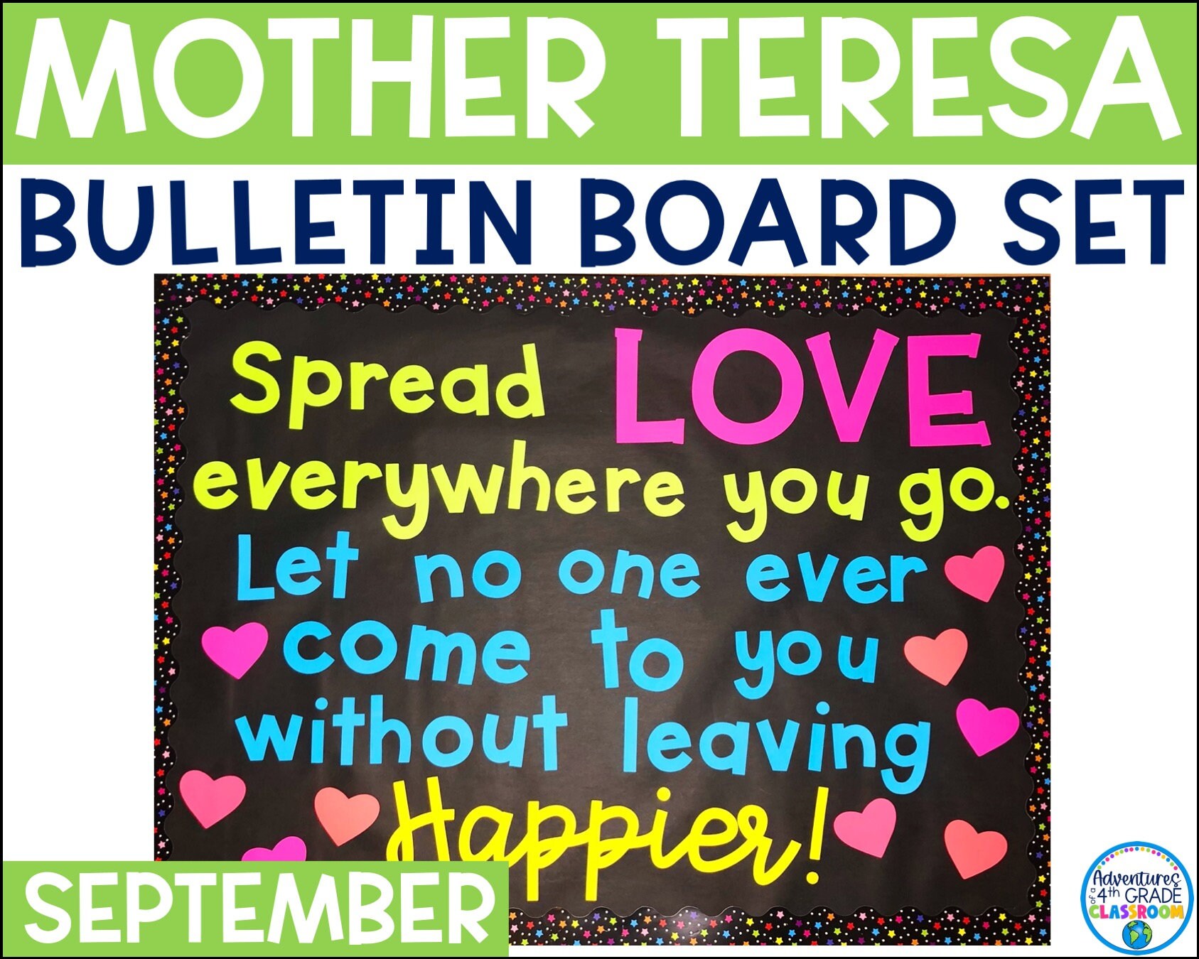 Catholic Bulletin Board Set Mother Teresa September Etsy