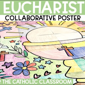 poster colaborativo da eucaristia | Primeira comunhão