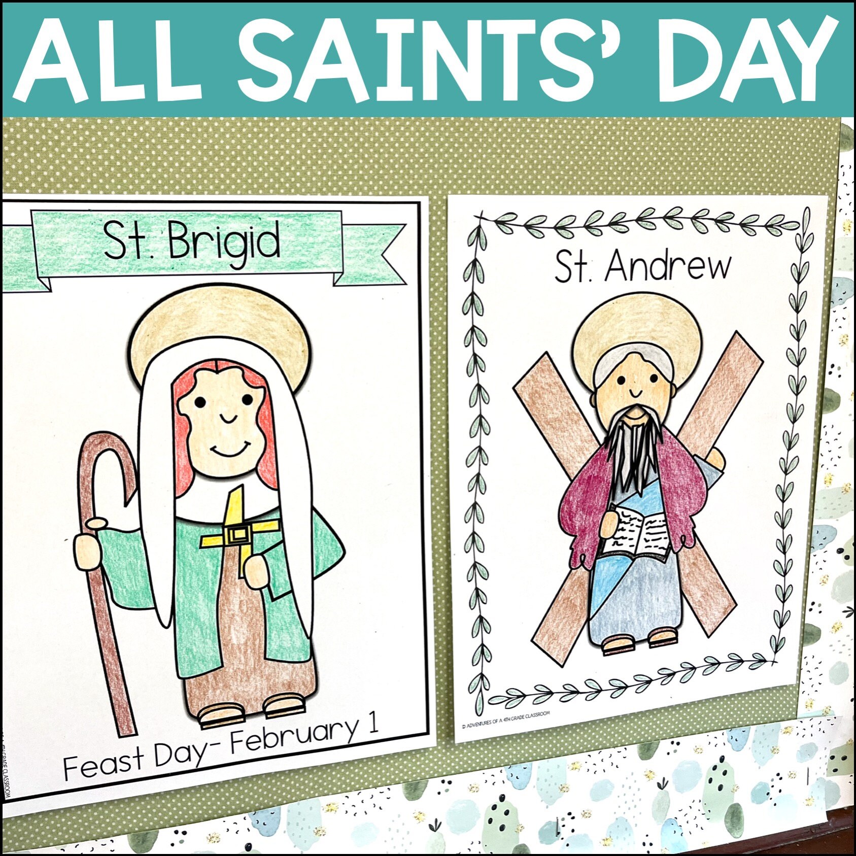Saint Coloring Pages | All Saints' Day - Etsy