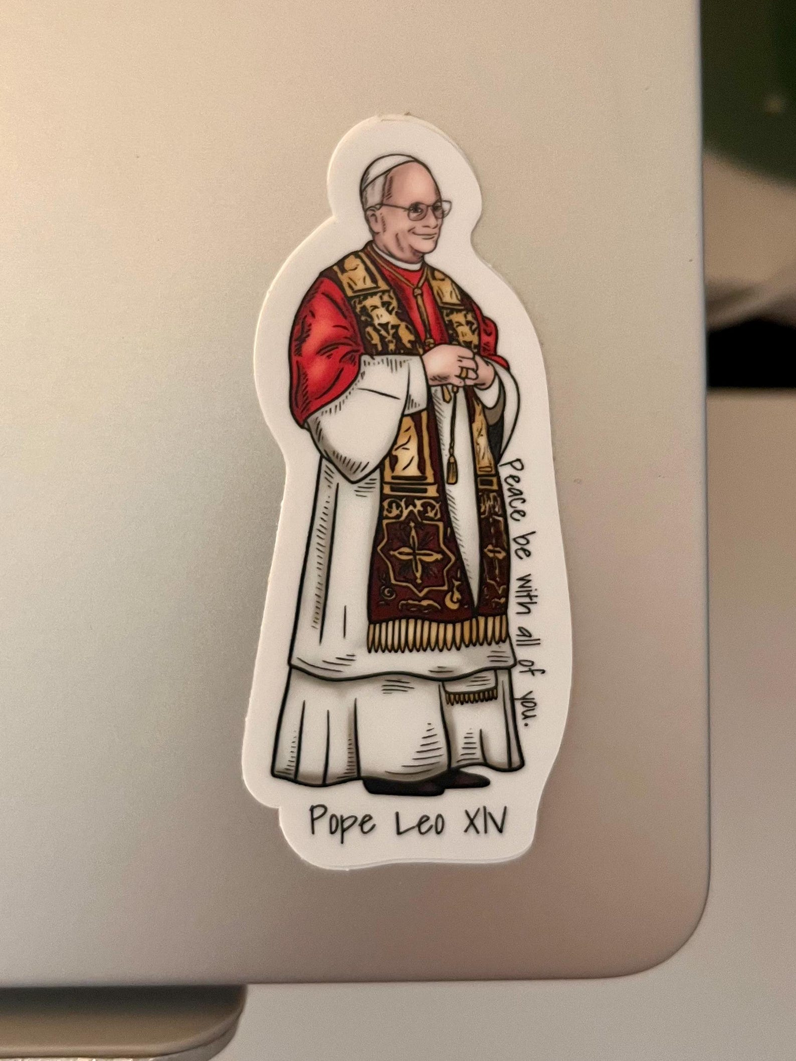 Pope Ld18 Sticker Pope Leo XIV Sticker for Laptop or Water Bottle Catholic Pope Leo 14th ...