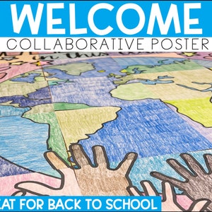 Iedereen is welkom gezamenlijke poster | Terug naar school
