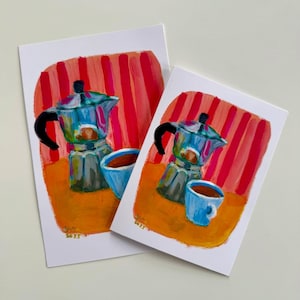 Moka Pot greeting cards and prints