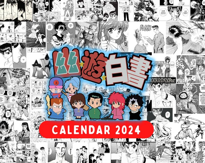 Yu Yu Hakusho 2024 Themed Calendar Etsy