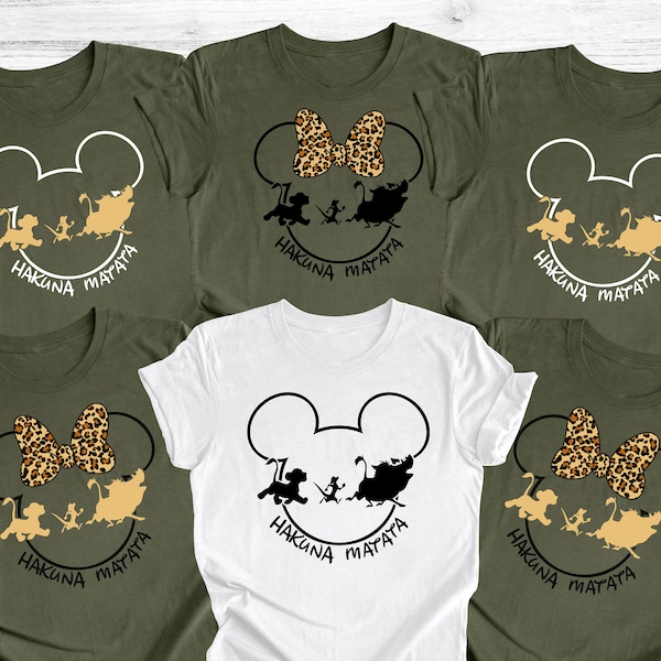 Disney Hakuna Matata-shirt, vakantie Animal Kingdom, familieshirts