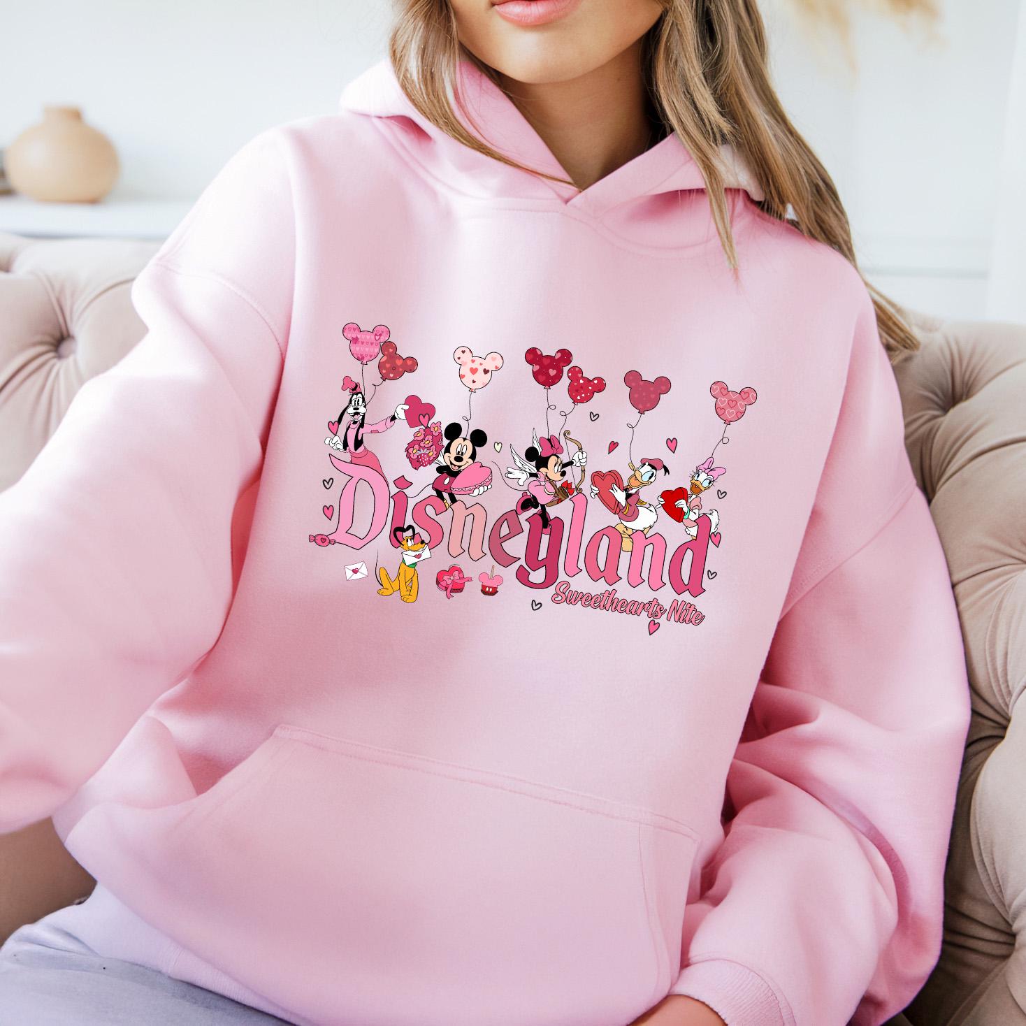 Disneyland Valentines Sweatshirt, Mickey and Friends Sweater
