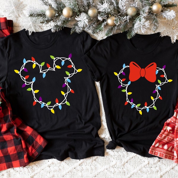 Disney Christmas Lights Shirts, Mickey and Minie Christmas Shirts, Christmas Squad,  Disney Christmas Crew, Disney Girls Trip, Disney Family