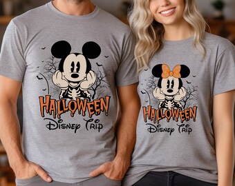 Maglietta personalizzata Disney Halloween Trip, magliette abbinate per la famiglia