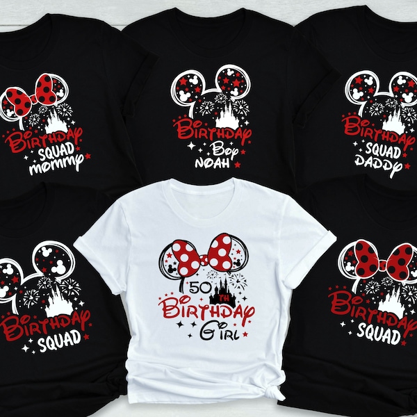 Disney Birthday Squad Shirt, Matching Family Trip Tee, Disney Bday Girl Gift