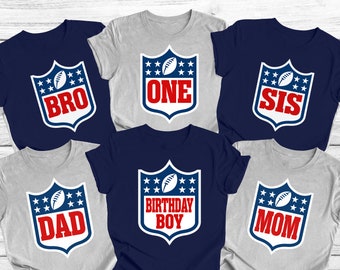 First Birthday Football Family Shirts, Football Theme Birthday Boy Shirt, Boys Birthday Shirt, First Birthday Shirt, 1st Birthday, Dad Shirt