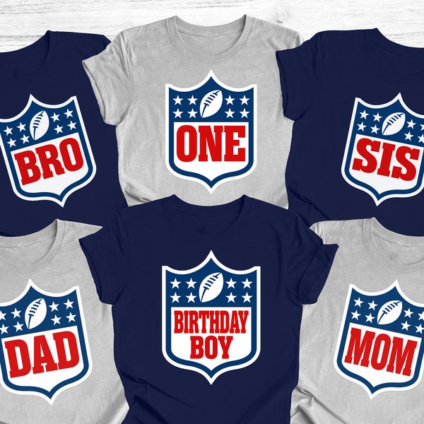 First Birthday Football Family Shirts, Football Theme Birthday Boy Shirt, Boys Birthday Shirt, First Birthday Shirt, 1st Birthday, Dad Shirt