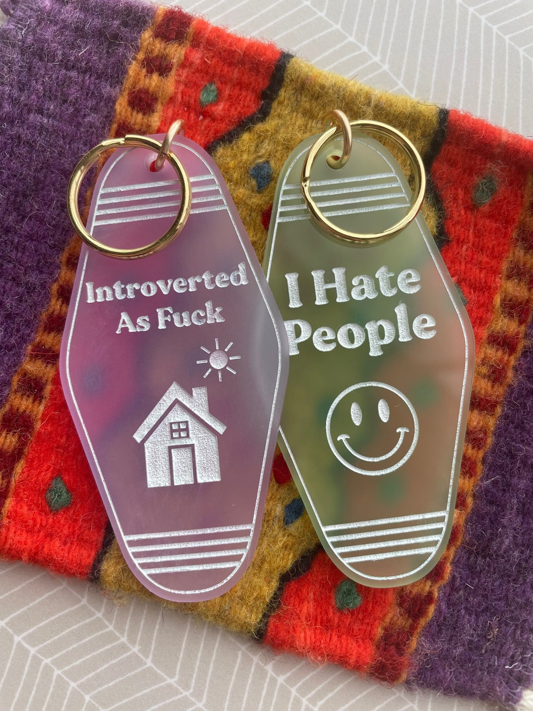 Vintage Motel Keychain Custom Logo Keychain Housewarming Etsy