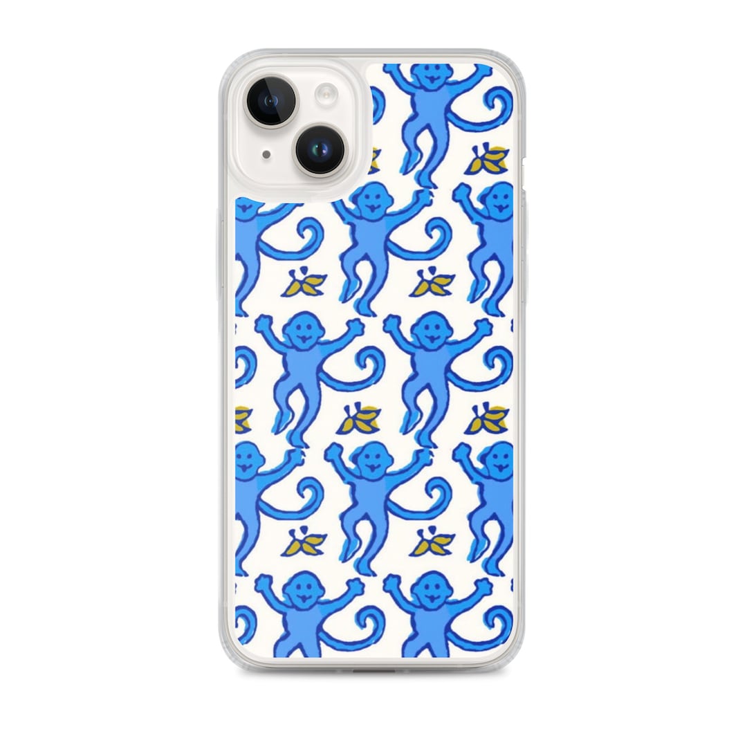 Blue Roller Rabbit Pattern Clear Phone Case Etsy