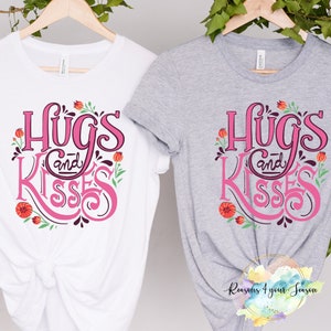 Camicia di San Valentino Hugs and Kisses, Gift To Her T-Shirts, Always and Forever Shirts, All My Love Tee Tops, Happy Valentines Day Love Apparel.
