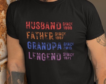 Personalized Dad Legend T-Shirt, Husband Father Grandpa Shirt