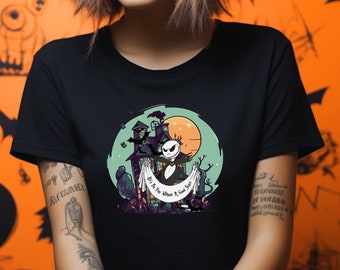 Halloween TShirt, Vintage Halloween Jack Shirt, Spooky Nightmare T Shirt, Jack and Sally, Nightmare Before, Jack Skellington Spooky T-Shirt