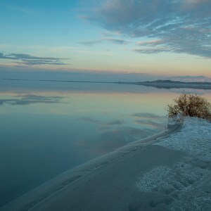 Winter Sunset at the Great Salt lake, Antelope Island, Instant Download