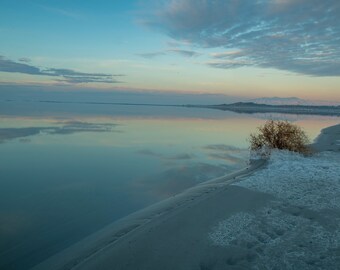 Winter Sunset at the Great Salt lake, Antelope Island, Instant Download
