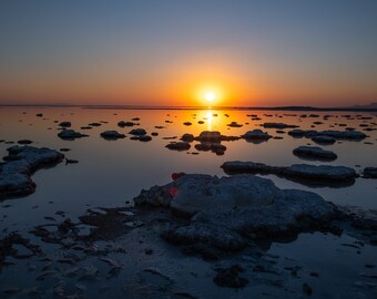 Instant Download, Summertime Sunset on the Great Salt Lake,Utah
