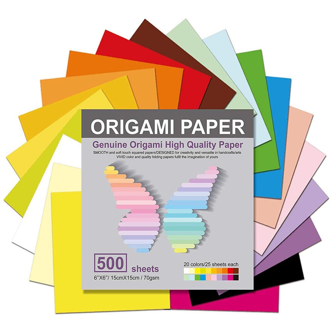Origami Paper 500 Sheets 20 Vivid Colors Double Sided Colors - Etsy