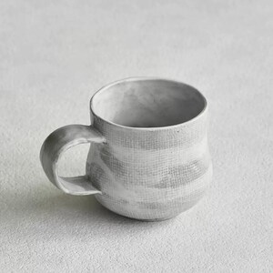 Keramik Kaffeetasse mit Untertassen-Set: Espressotasse, Strukturglasur Dreifarbig White