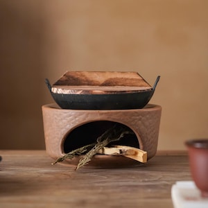 Ceramic Wax Melt Burner | Mini Stove Tea Light Holder, Essential Oil Diffuser, Cute Cottagecore Decor & Wedding Favours