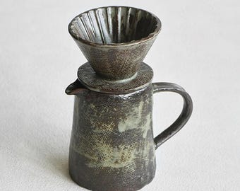 Coffee dripper set, V60, Pour Over, Dark green red & black Coffee Server set,coffee Dripper,Pour Over, Coffee Gift Set, artwork gift for her