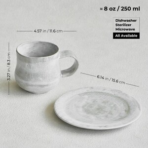 Keramik Kaffeetasse mit Untertassen-Set: Espressotasse, Strukturglasur Dreifarbig Bild 4