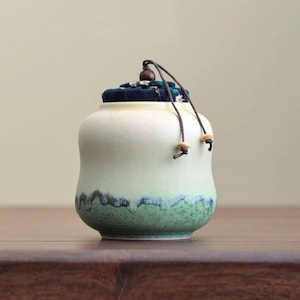 Ceramic Canisters,Asia tea Jar with Lid,tea pot,coffee sugar Storage,sugar bowl,Asian style Kitchen Container,food Storage,Ceramic Contanier