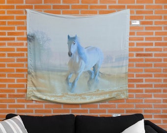 Horse Tapestry, Horse Wall Art, Horse Lover Gift, Animal Wall Decor, Tapestry Aesthetic, Nature Tapestry, Colorful Tapestry, horse photo